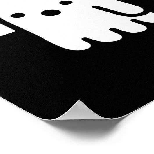 Leuke dikke geest van afkeuring Boo Halloween Poster (Hoek)