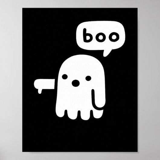Leuke dikke geest van afkeuring Boo Halloween Poster (Voorkant)