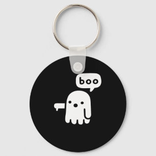 Leuke dikke geest van afkeuring Boo Halloween Sleutelhanger