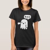 Leuke dikke geest van afkeuring Boo Halloween T-shirt (Voorkant)