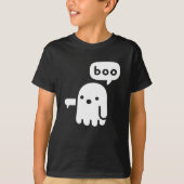 Leuke dikke geest van afkeuring Boo Halloween T-shirt (Voorkant)