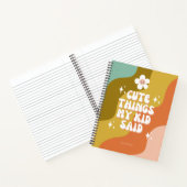 Leuke dingen die mijn Kind zei Groovy kleurrijk Notitieboek (Binnen)