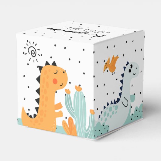 Leuke Dino Dinosaurussen Verjaardagsfeestje Bedankdoosjes (Achterkant)