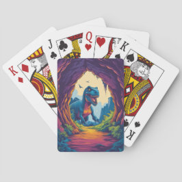 Leuke Dino, kijk me niet zo aan. Pokerkaarten