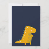 Leuke Dino Party Dinosaurussen Eerste Verjaardag Kaart (Achterkant)