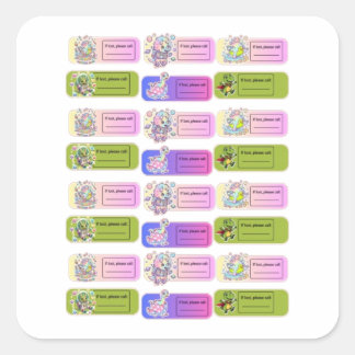 Leuke Dinosaur Kinderen Veiligheids ID Sticker Vel
