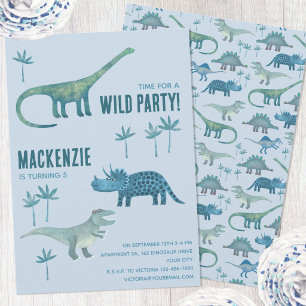 Leuke Dinosaur Kinderverjaardagsfeestje Kaart