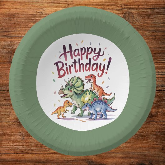 Leuke Dinosaur Verjaardag Papieren Kommen