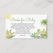 Leuke Dinosaurus Baby shower Boeken voor Baby Informatiekaartje (Voorkant)