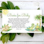 Leuke Dinosaurus Baby shower Boeken voor Baby Informatiekaartje