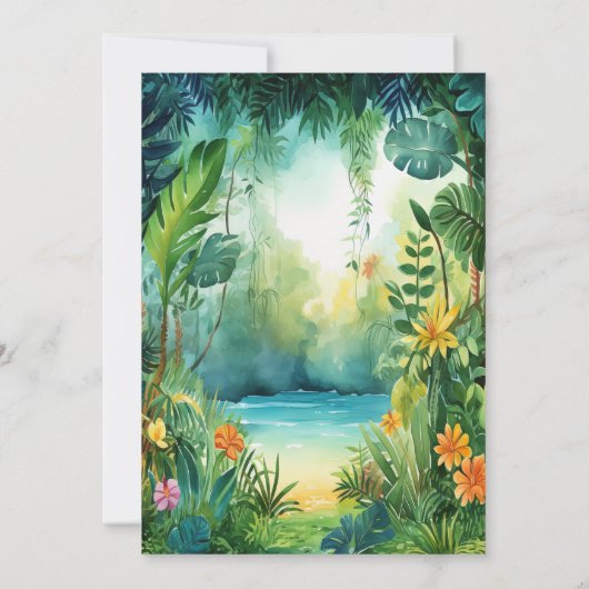 Leuke dinosaurus Baby shower uitnodiging (Achterkant)