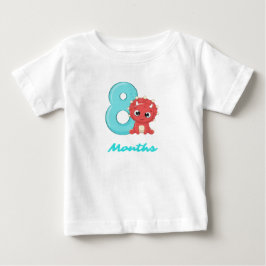 Leuke dinosaurus baby T-shirt voor acht maanden