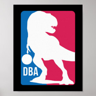Leuke dinosaurus basketbal poster