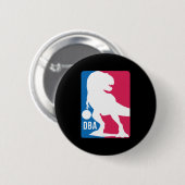 Leuke dinosaurus basketbal ronde button 5,7 cm (Voorkant /achterkant)
