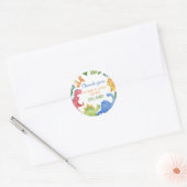 Leuke Dinosaurus Boy Labels Verjaardag Baby shower (Envelop)