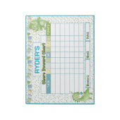 Leuke Dinosaurus Chore Reward Chart Gepersonalisee Notitieblok (Linkerzijde)