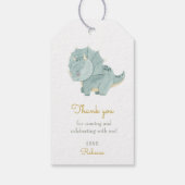 Leuke Dinosaurus Dank u Cadeau Labels Cadeaulabel (Achterkant)