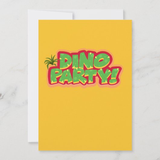 Leuke dinosaurus Dino Party Eerste Verjaardag Kleu Kaart (Achterkant)