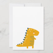 Leuke dinosaurus eerste verjaardagsfeestje kaart (Achterkant)