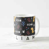 Leuke dinosaurus gepersonaliseerde Kinder koffie M Koffiemok (Voorkant rechts)