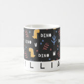 Leuke dinosaurus gepersonaliseerde Kinder koffie M Koffiemok (Center)