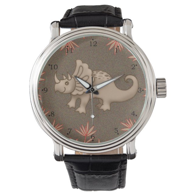Leuke dinosaurus horloge (Voorkant)