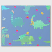 LEUKE DINOSAURUS IN BLAUWE KINDERKADO PAPIER (Vlak)