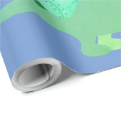 LEUKE DINOSAURUS IN BLAUWE KINDERKADO PAPIER (Rol Hoek)