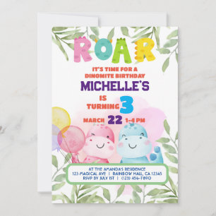 Leuke Dinosaurus Kids Verjaardag Dino Chalkboard B Kaart