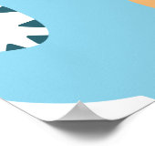 Leuke Dinosaurus Kids Verjaardagsfeestbanner Poster (Hoek)