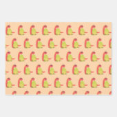 Leuke Dinosaurus Kids Verjaardagsfeestje Inpakpapier Vel (Voorkant 3)