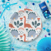 Leuke Dinosaurus Kids Verjaardagsfeestje Papieren Bordje (Feest)