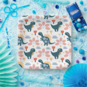 Leuke Dinosaurus Kids Verjaardagsfeestje Papieren Bordje (Feest)