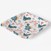 Leuke Dinosaurus Kids Verjaardagsfeestje Papieren Bordje (Gebogen)