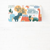 Leuke Dinosaurus Kids Verjaardagsfeestje Spandoek (Insitu)