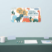 Leuke Dinosaurus Kids Verjaardagsfeestje Spandoek (Beurs)