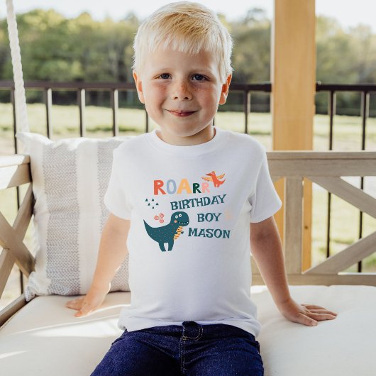 Leuke Dinosaurus Kids Verjaardagsfeestje T-shirt