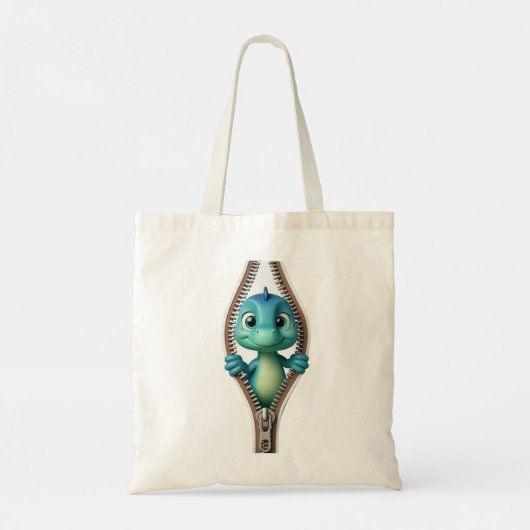 Leuke dinosaurus Kinder Tote Bag (Achterkant)