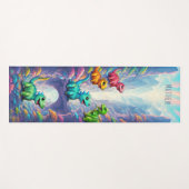 Leuke Dinosaurus Kinder Yogamat met aangepaste naa (Voorkant (horizontaal))