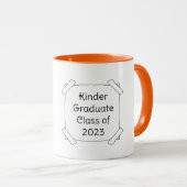 Leuke dinosaurus kleuterschool Afstuderen geperson Mok (Voorkant rechts)