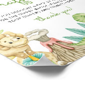 Leuke Dinosaurus Luier Raffle Poster (Hoek)