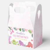Leuke Dinosaurus Meisje Verjaardag Favor Box Bedankdoosjes (Geopend)