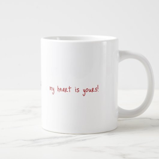 Leuke dinosaurus met harten grote koffiekop (Rechts)