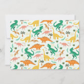 Leuke Dinosaurus Roarsome Foto Verjaardag Bedankkaart (Achterkant)