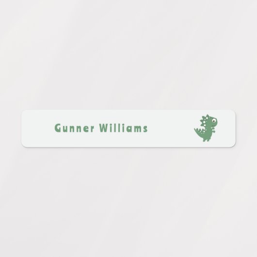 Leuke dinosaurus school naam labels (Design 2)