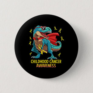 Leuke Dinosaurus T-Rex Kindertijd Kanker Bewustzij Ronde Button 5,7 Cm