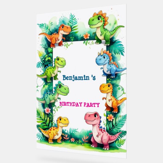 Leuke Dinosaurus T Rex Verjaardag Ballon Party Wel Acryl Bord (Hoek)