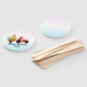 Leuke dinosaurus tractor jongen terug naar school  handwaaier (Niet-gemonteerd)