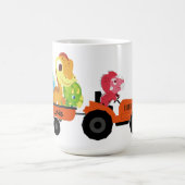 Leuke dinosaurus tractor jongen terug naar school  koffiemok (Center)