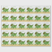Leuke dinosaurus Triceratops Jongens en Meisjes Cadeaupapier (Vlak)
